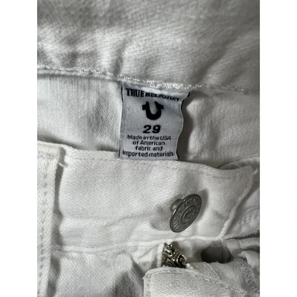 Vintage True Religion Jeans Mens 29 Ricky Relaxed Straight White Made in USA